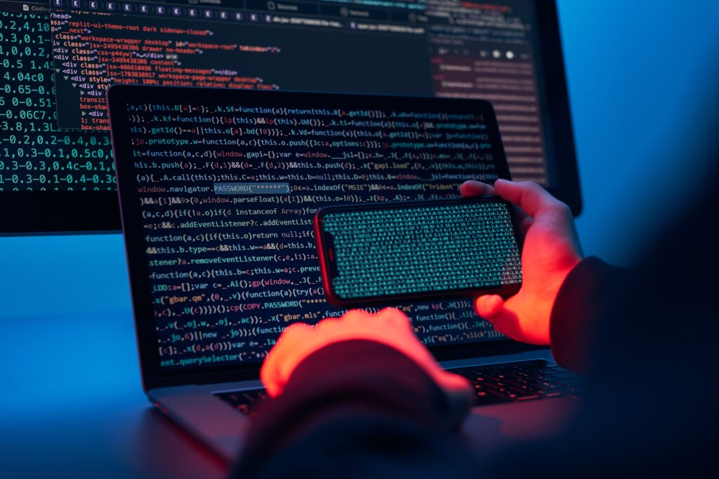 man using computer and programming to break code 2022 11 14 12 02 19 utc
